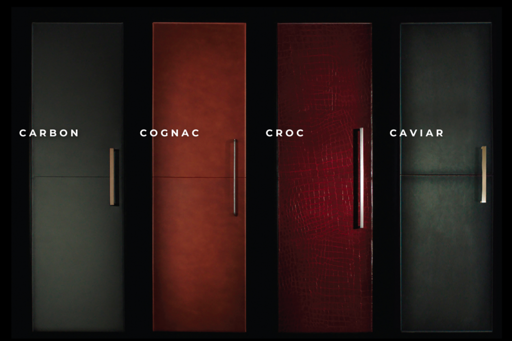 Contemporary kitchen with island, stainless steel appliances, brown and white cabinets, and white countertops.